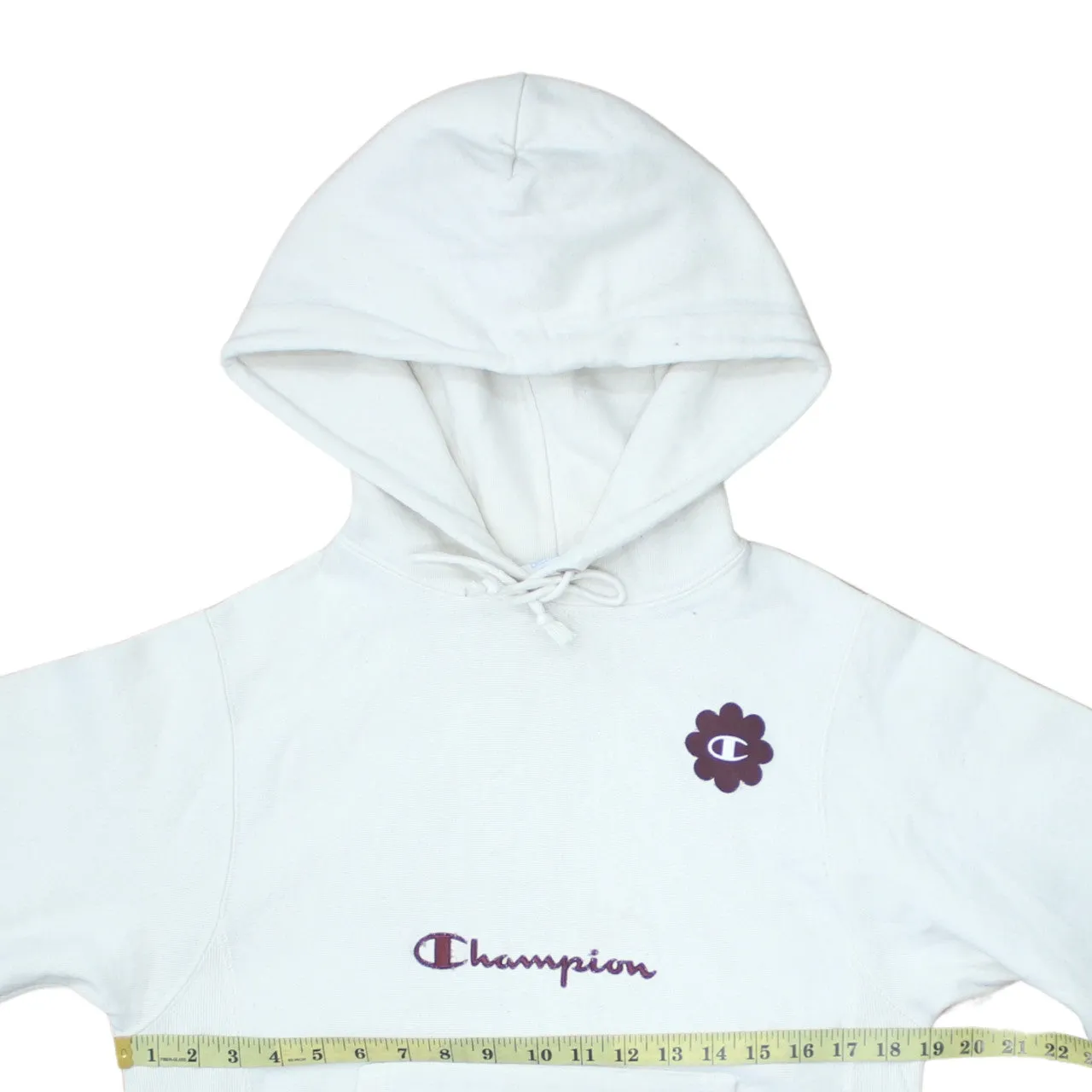 Champion 90's Drawstring Pockets Pullover Hoodie XSmall White sold by Vintage Club product image thumbnail 5