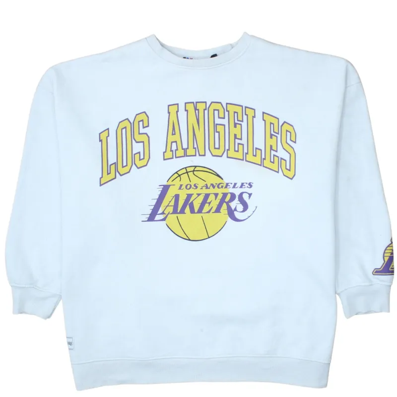 NBA 90's Los Angeles Lakers Crew Neck Sweatshirt XLarge White sold by Vintage Club