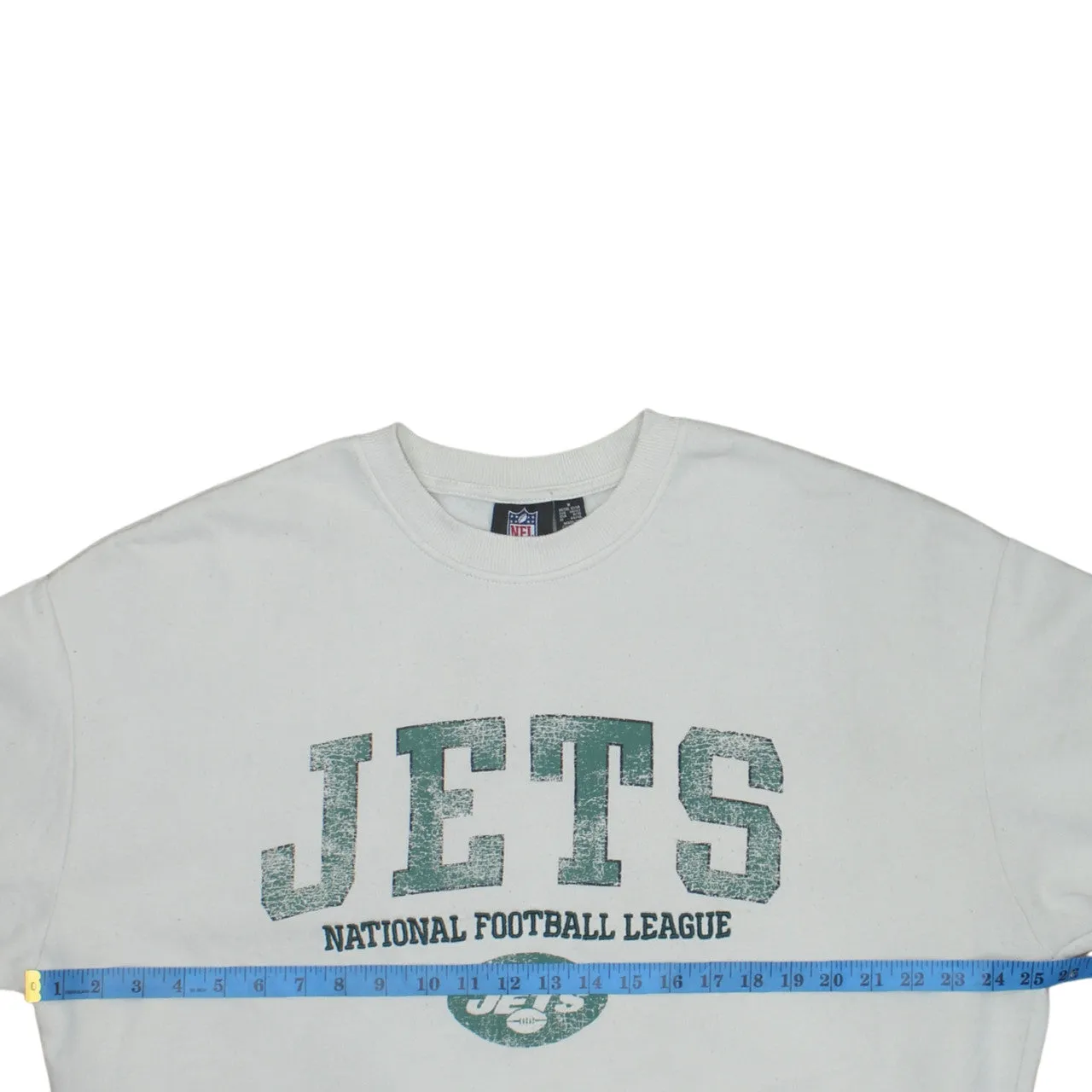 NFL 90's Jets National Football League Crew Neck Sweatshirt Medium Beige Cream sold by Vintage Club product image thumbnail 5