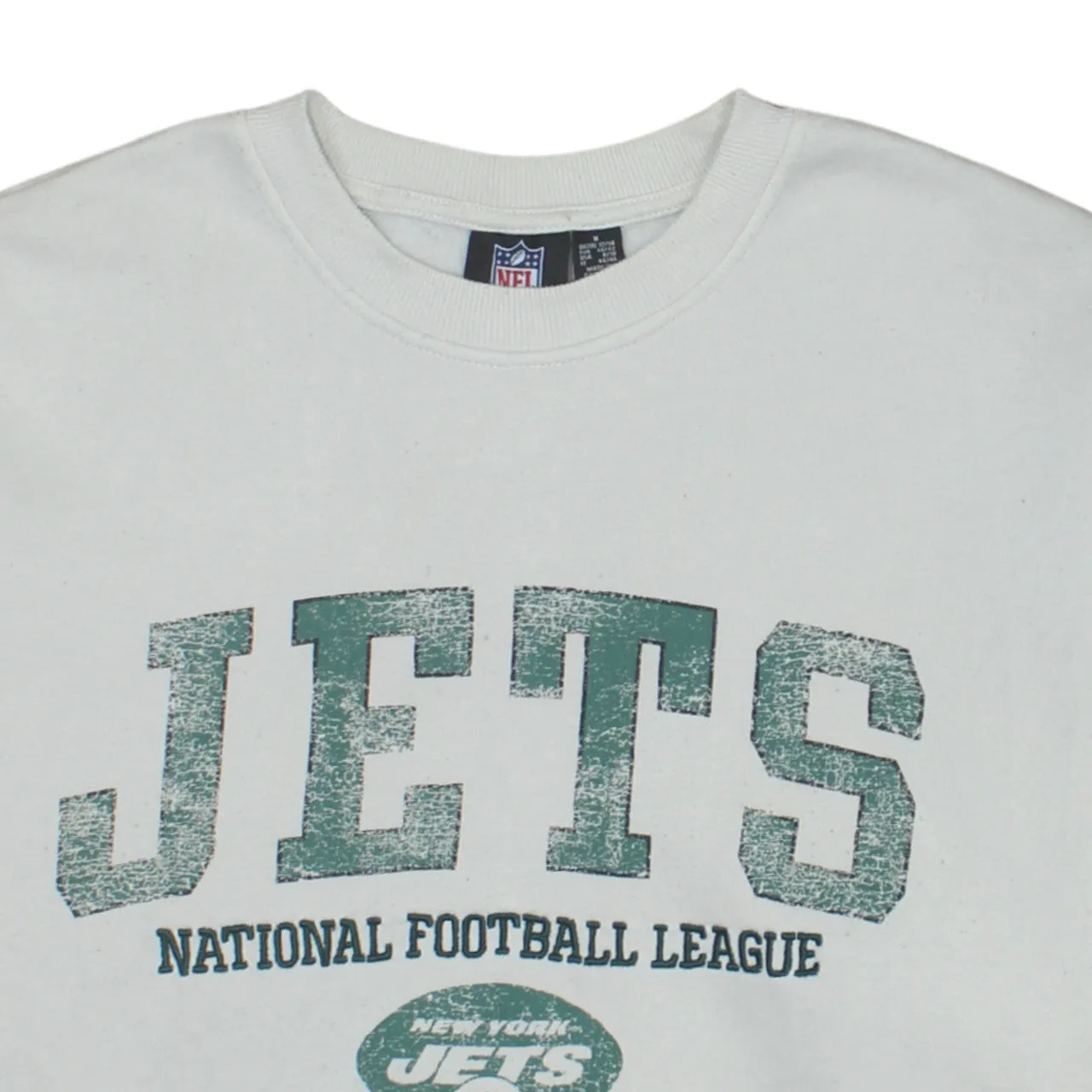 NFL 90's Jets National Football League Crew Neck Sweatshirt Medium Beige Cream sold by Vintage Club product image thumbnail 3