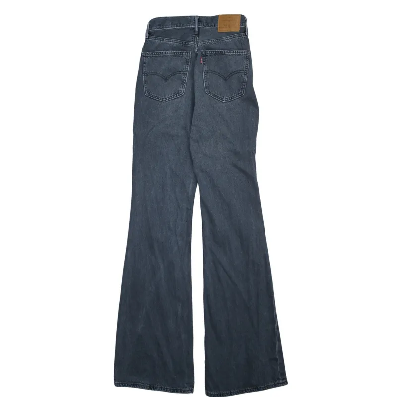 Levi Strauss &Co 90's Lightwash Straight Leg Baggy Jeans / Pants 25 Black made by Levi's