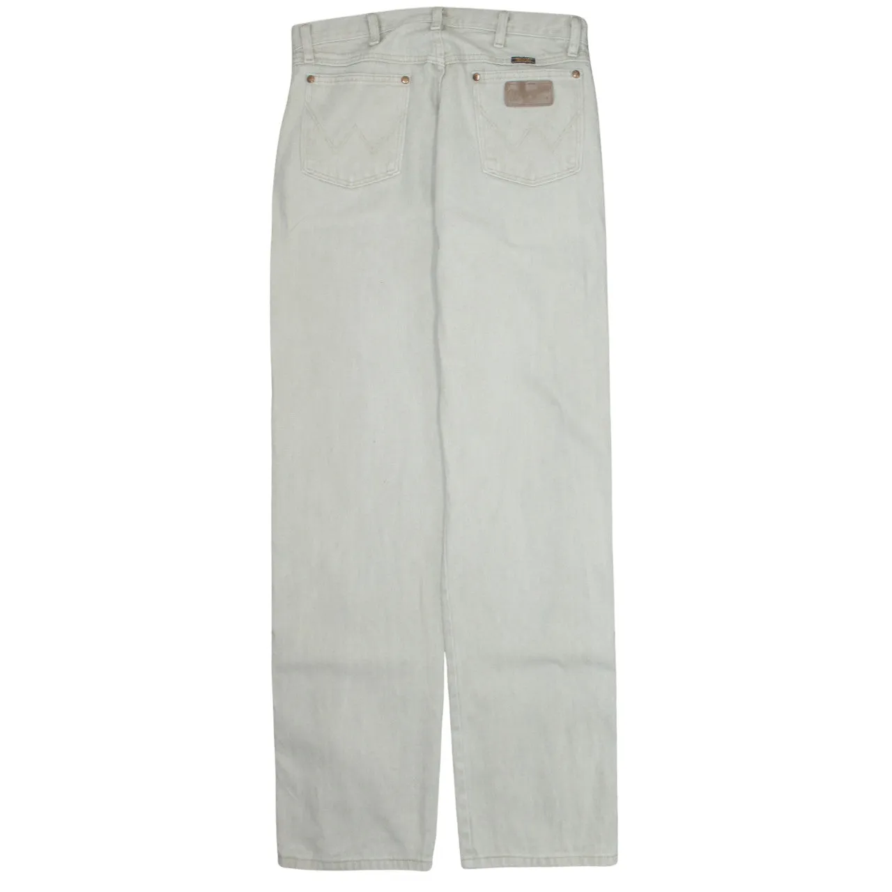 Wrangler 90's Lightwash Straight Leg Baggy Jeans / Pants 33 Beige Cream sold by Vintage Club
