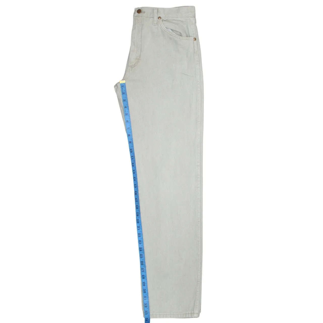 Wrangler 90's Lightwash Straight Leg Baggy Jeans / Pants 33 Beige Cream sold by Vintage Club product image thumbnail 5