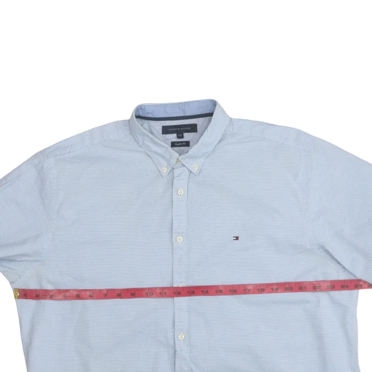 Tommy Hilfiger 90's Short Sleeves Button Up T Shirt XXLarge (2XL) Blue sold by Vintage Club product image thumbnail 5