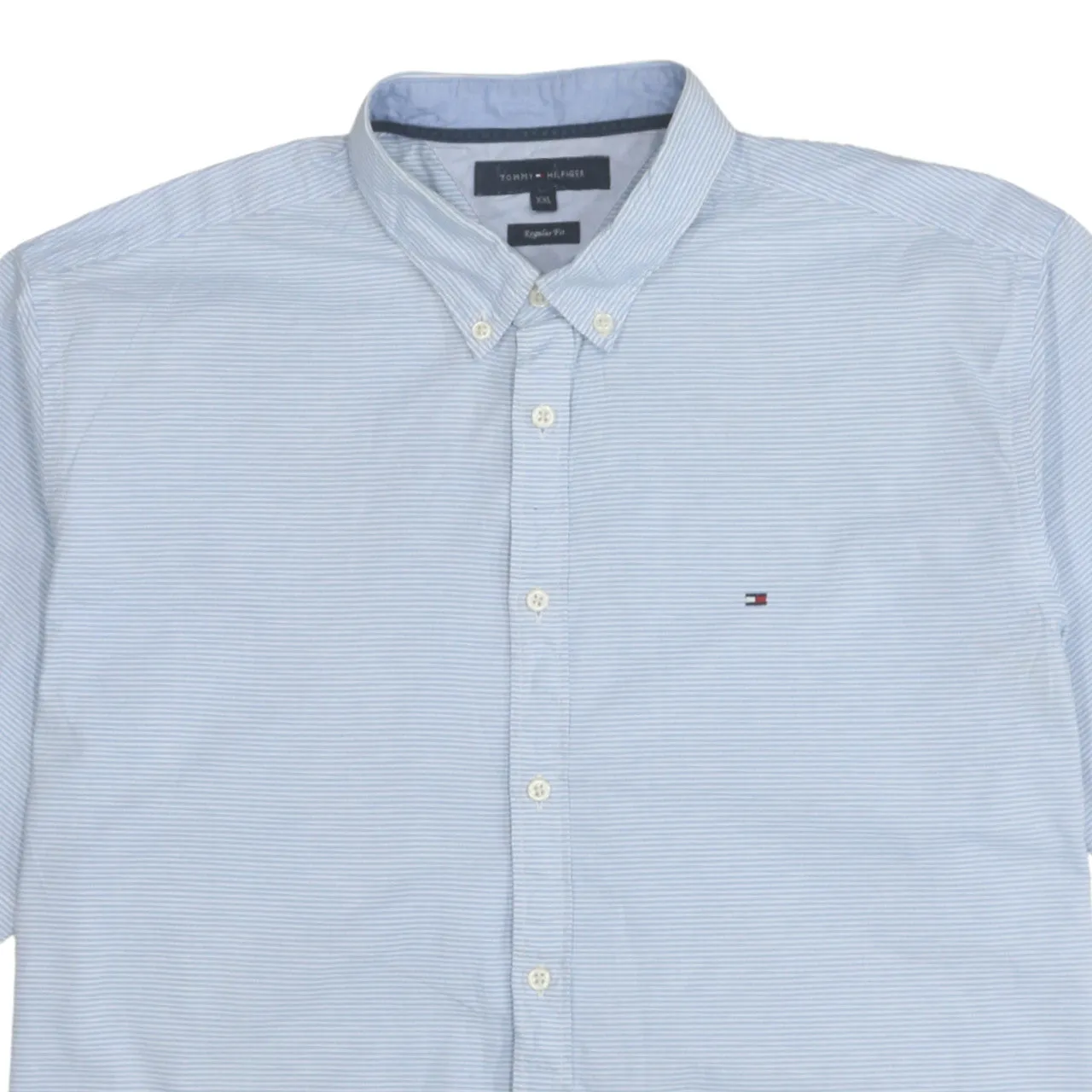 Tommy Hilfiger 90's Short Sleeves Button Up T Shirt XXLarge (2XL) Blue sold by Vintage Club product image thumbnail 3