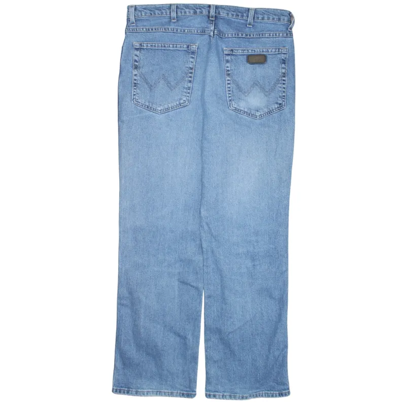 Wrangler 90's Lightwash Straight Leg Baggy Jeans / Pants 36 Blue made by Wrangler