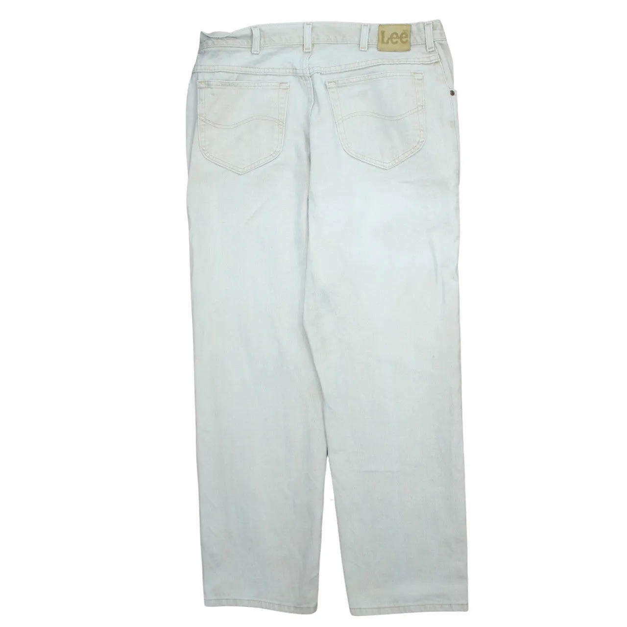 Lee 90's Lightweight Straight Leg Baggy Trousers / Pants 38 Beige Cream sold by Vintage Club