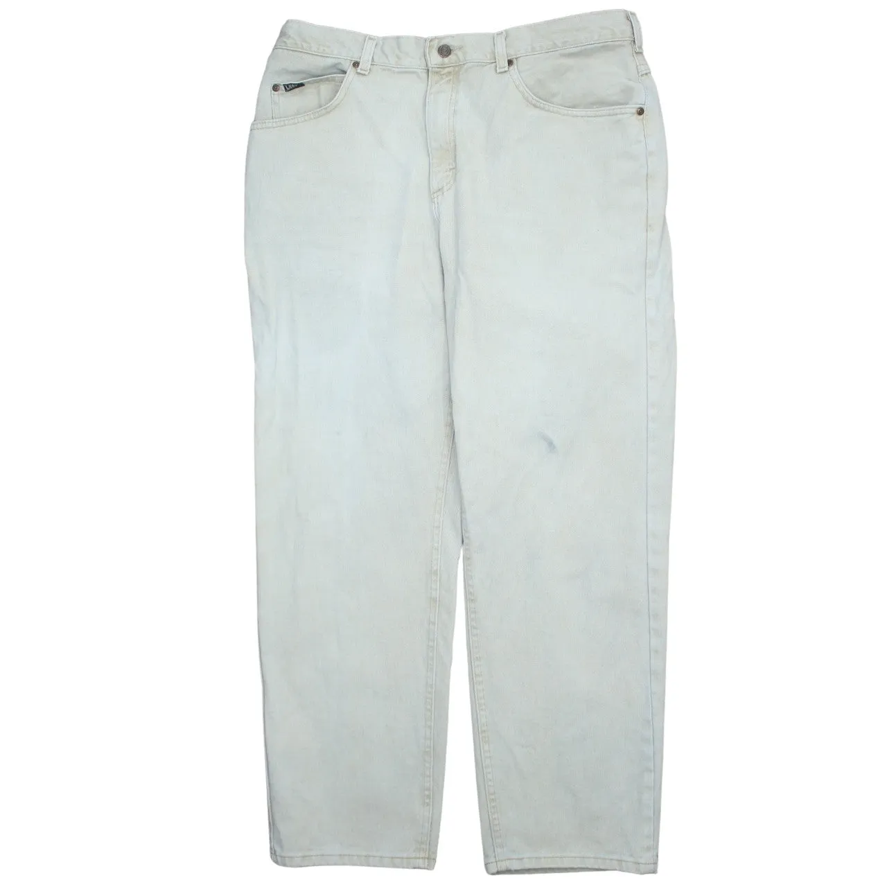 Lee 90's Lightweight Straight Leg Baggy Trousers / Pants 38 Beige Cream sold by Vintage Club product image thumbnail 2