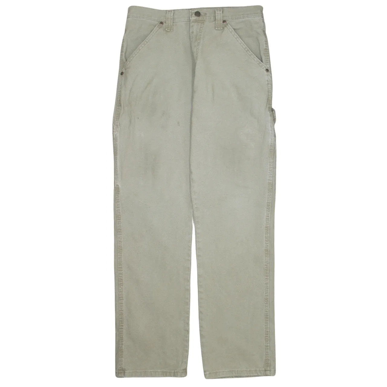 Wrangler 90's Drawstring Pockets Straight Leg Baggy Jeans / Pants 30 Beige Cream sold by Vintage Club product image thumbnail 2