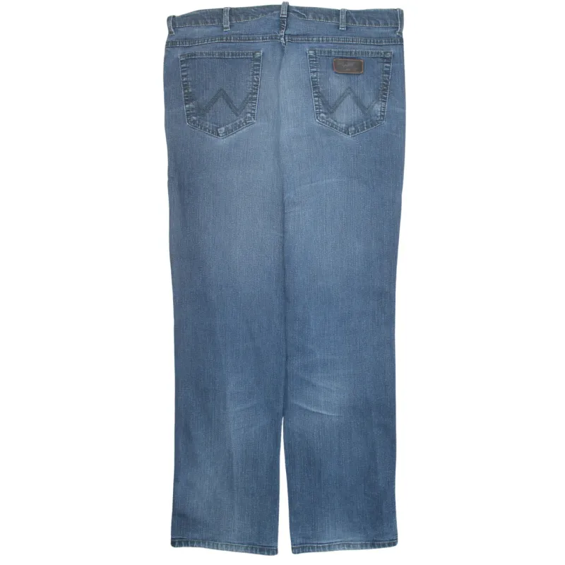 Wrangler 90's Lightwash Straight Leg Baggy Jeans / Pants 38 Blue made by Wrangler