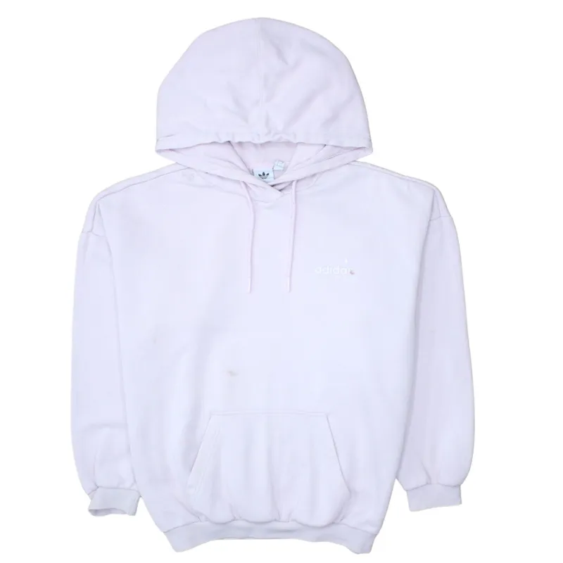 Adidas 90's Drawstring Pockets Pullover Hoodie Small Pink sold by Vintage Club