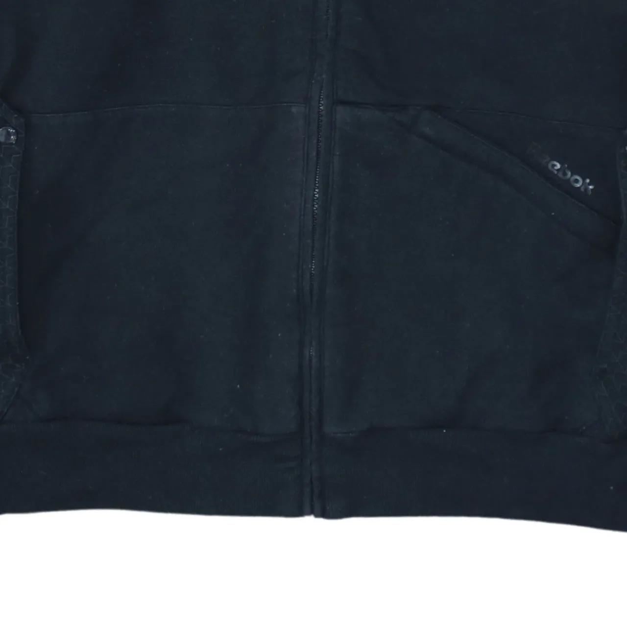 Reebok 90's Plain Full Zip Up Sweatshirt Large Black sold by Vintage Club product image thumbnail 4