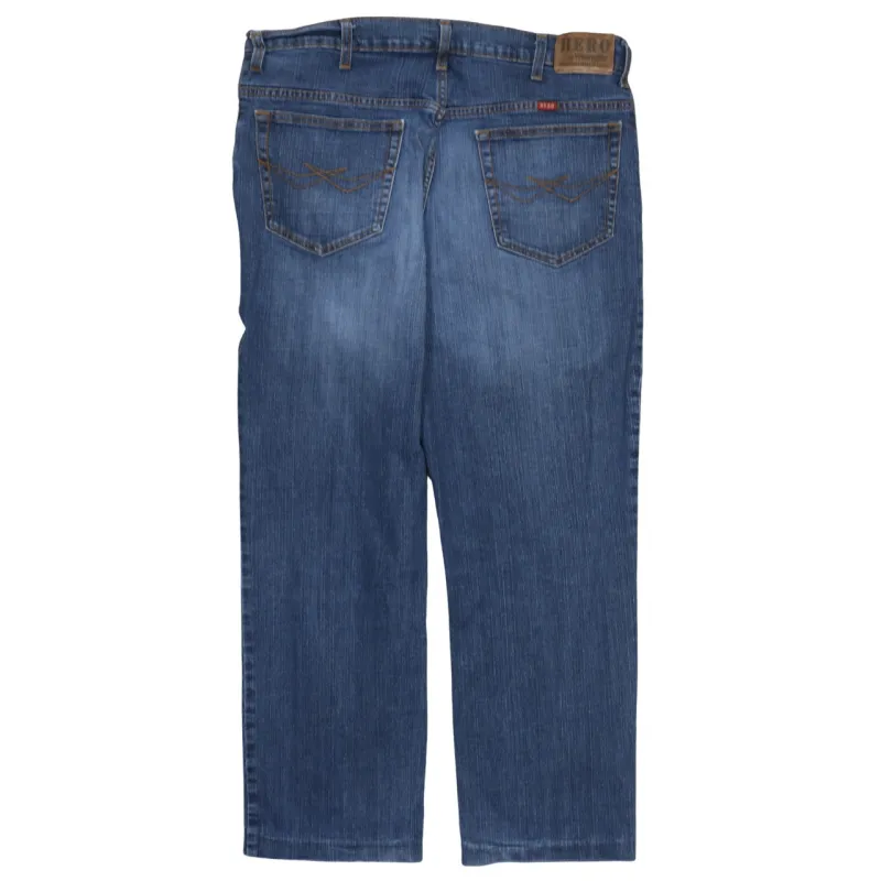 Wrangler 90's Lightwash Straight Leg Baggy Jeans / Pants 38 Blue made by Wrangler