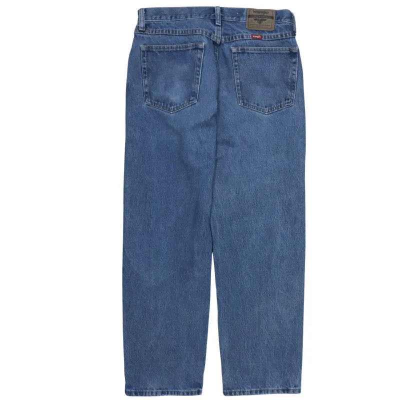 Wrangler 90's Lightwash Straight Leg Baggy Jeans / Pants 32 Blue sold by Vintage Club
