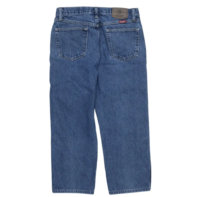 Wrangler 90's Lightwash Straight Leg Baggy Jeans / Pants 31 Blue made by Wrangler