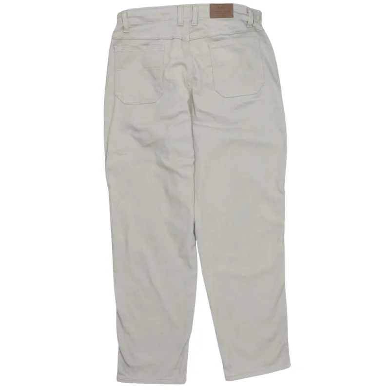 Lee 90's Flat Front Casual Trousers / Pants 32 Beige Cream made by Lee