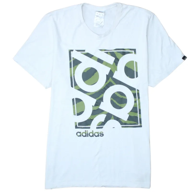 Adidas 90's Short Sleeves Crew Neck T Shirt Large White sold by Vintage Club