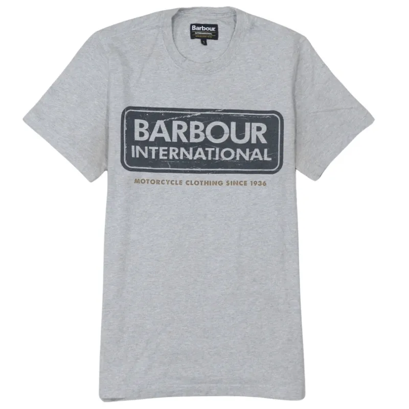 Barbour 90's Spellout Short Sleeves T Shirt Small Grey sold by Vintage Club