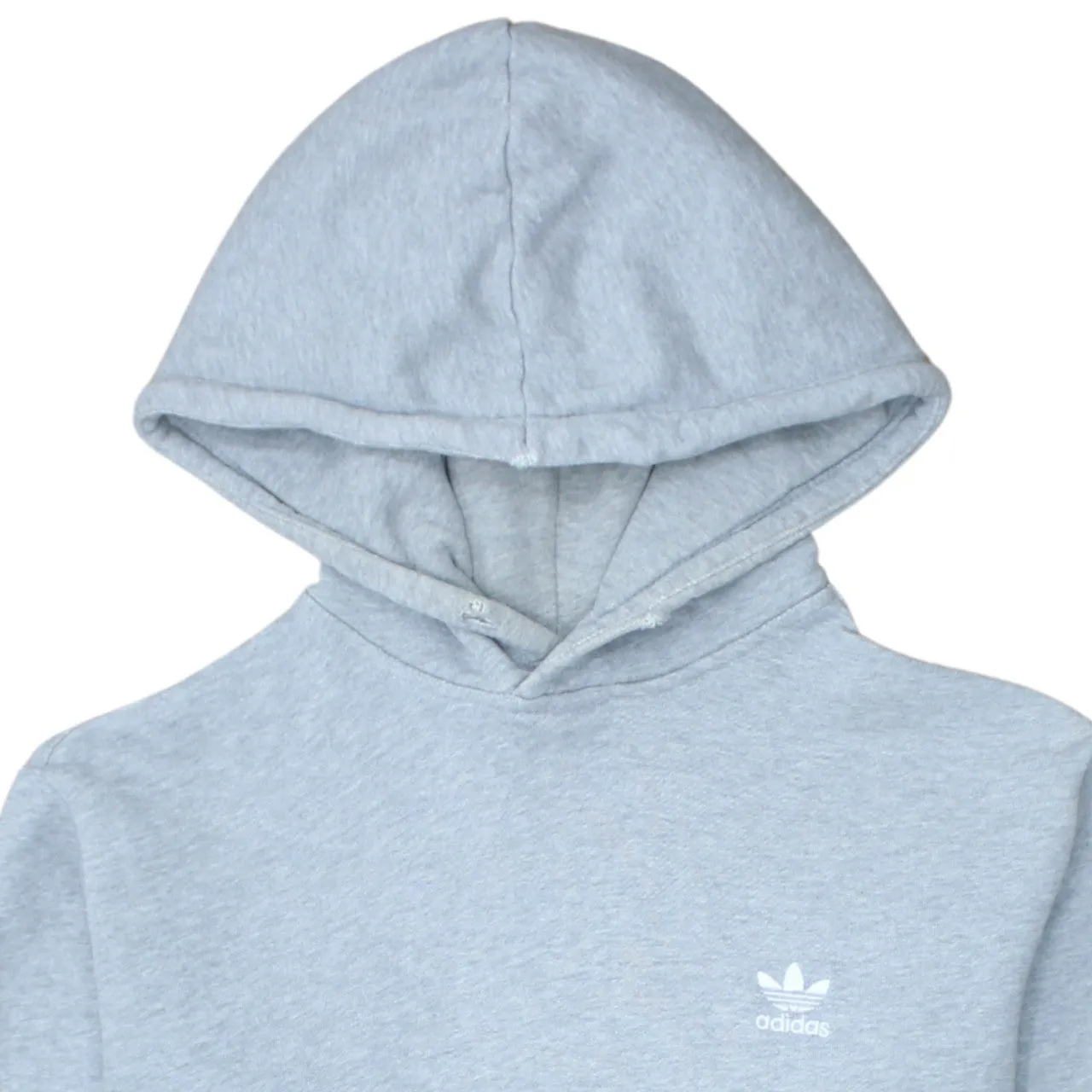Adidas 90's Drawstring Pockets Pullover Hoodie Medium Grey sold by Vintage Club product image thumbnail 3