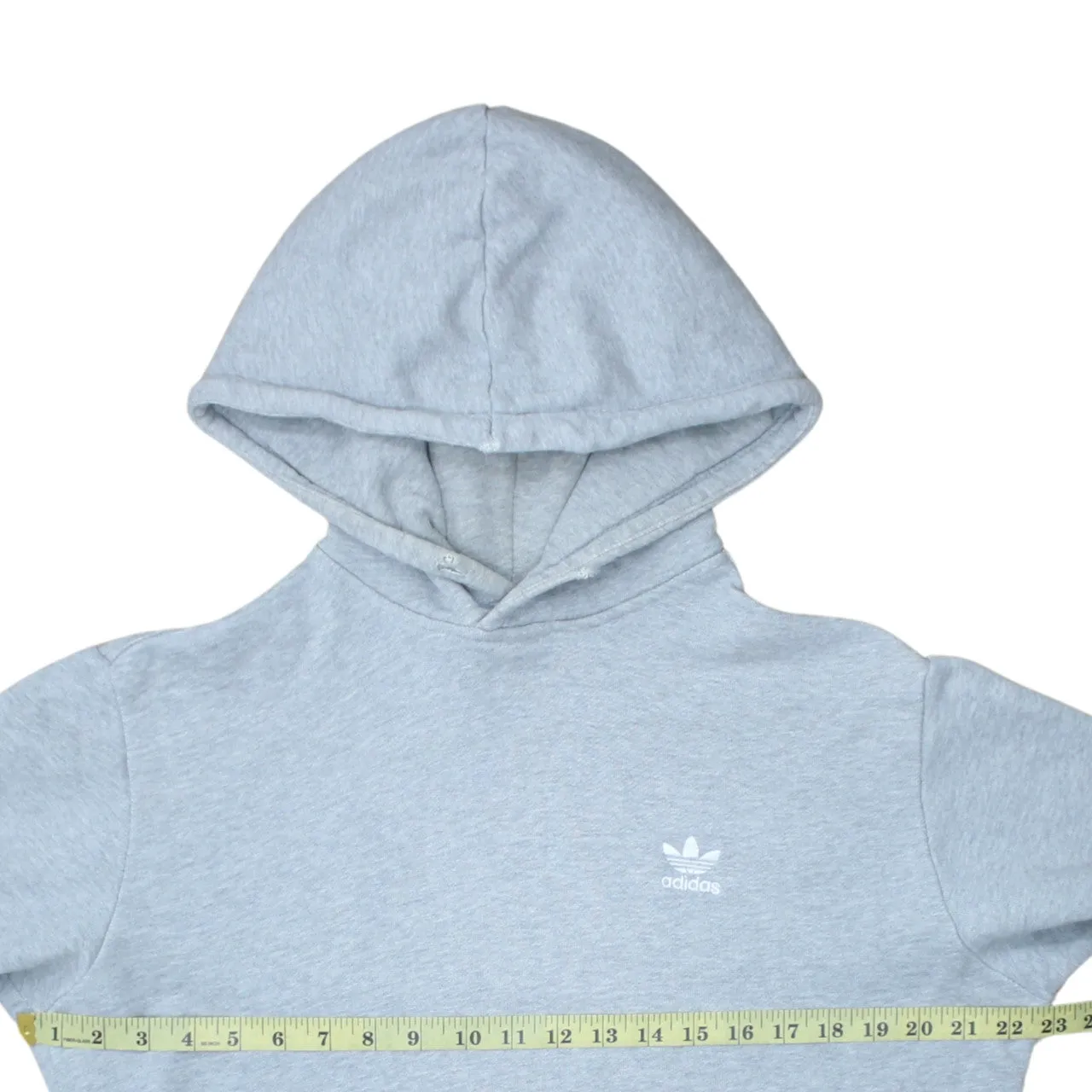 Adidas 90's Drawstring Pockets Pullover Hoodie Medium Grey sold by Vintage Club product image thumbnail 5