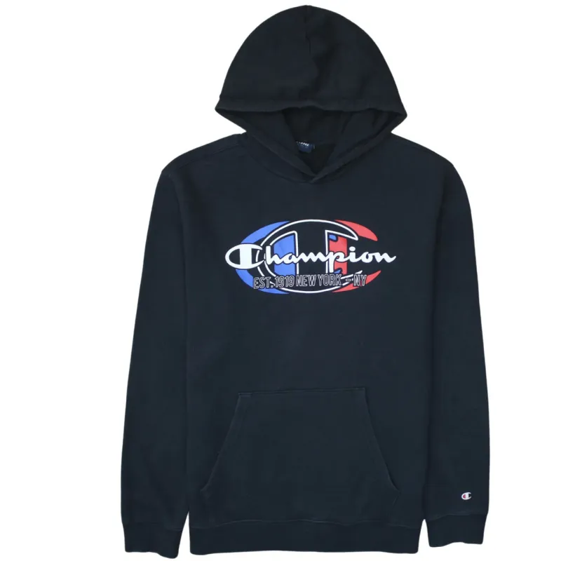 Champion 90's Spellout Pullover Hoodie XLarge Black sold by Vintage Club