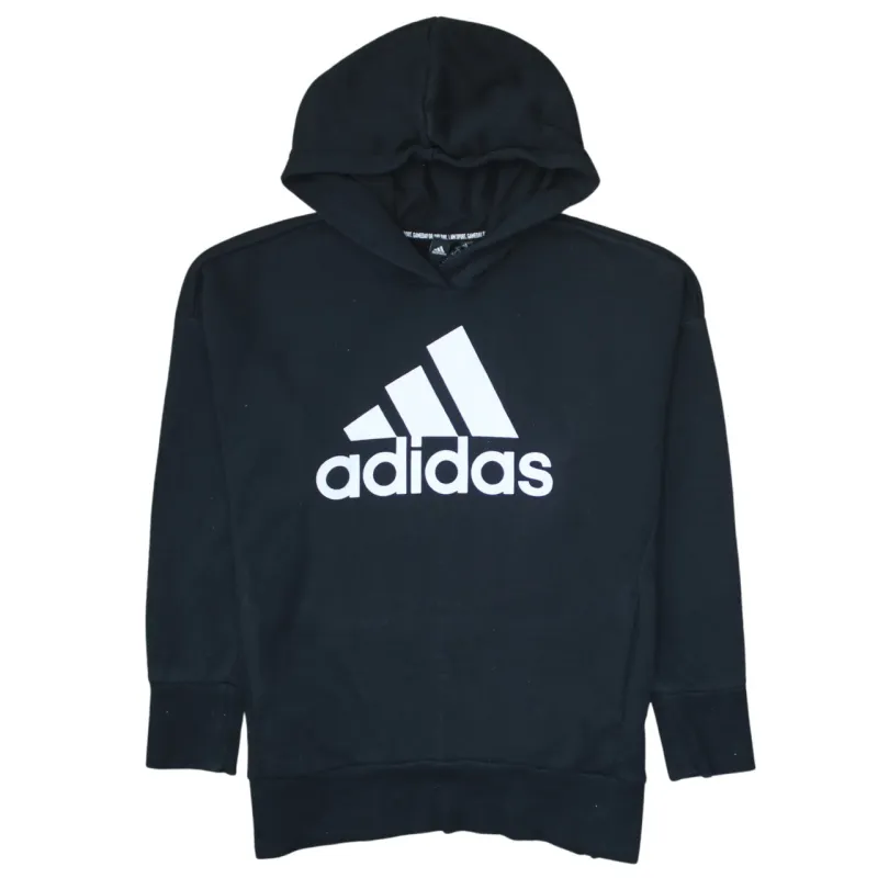 Adidas 90's Spellout Pullover Hoodie Medium Black sold by Vintage Club