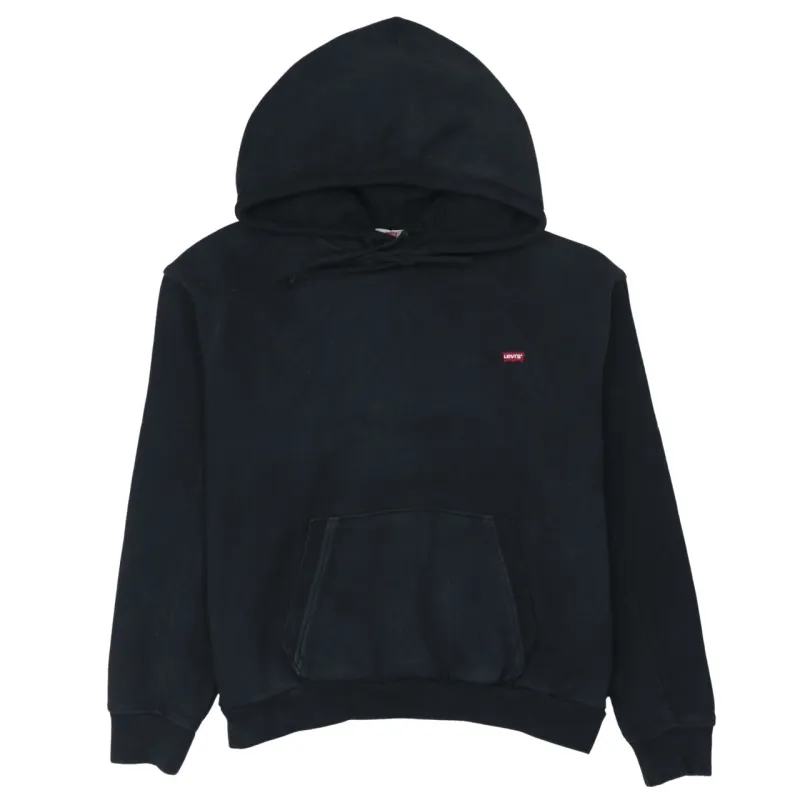 Levi's 90's Drawstring Pockets Pullover Hoodie Small Black sold by Vintage Club