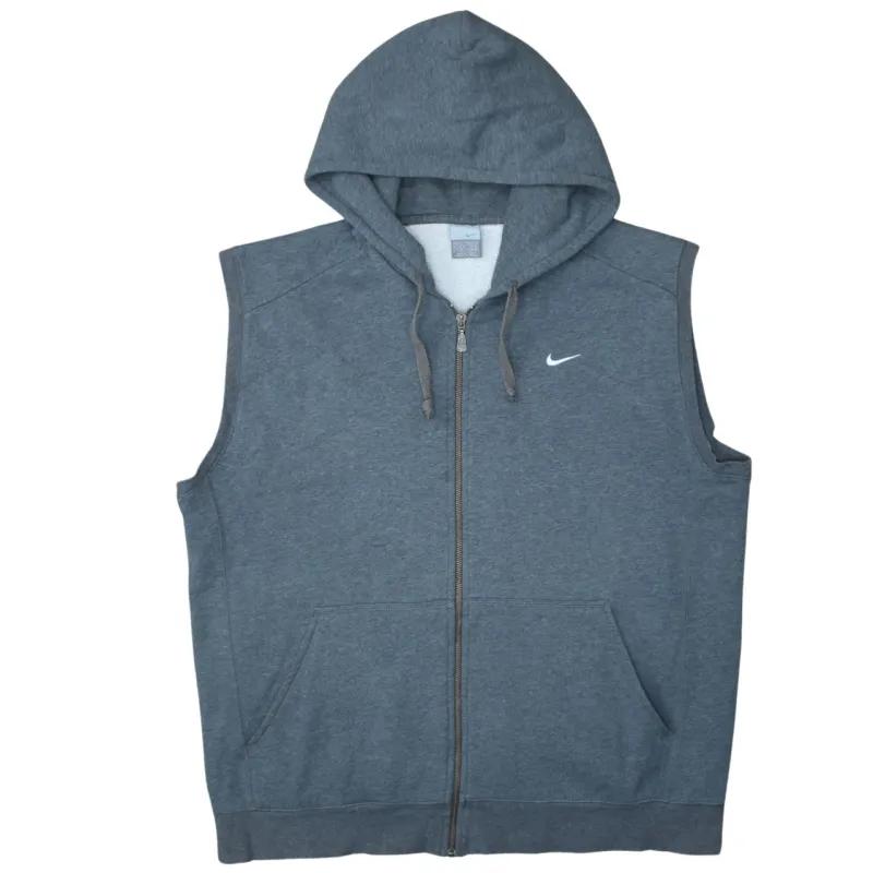 Nike 90's Swoosh Full Zip Up Gilet XLarge Grey made by Nike