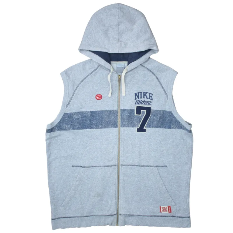 Nike 90's Vest Sleeveless Full Zip Up Gilet XLarge Grey made by Nike
