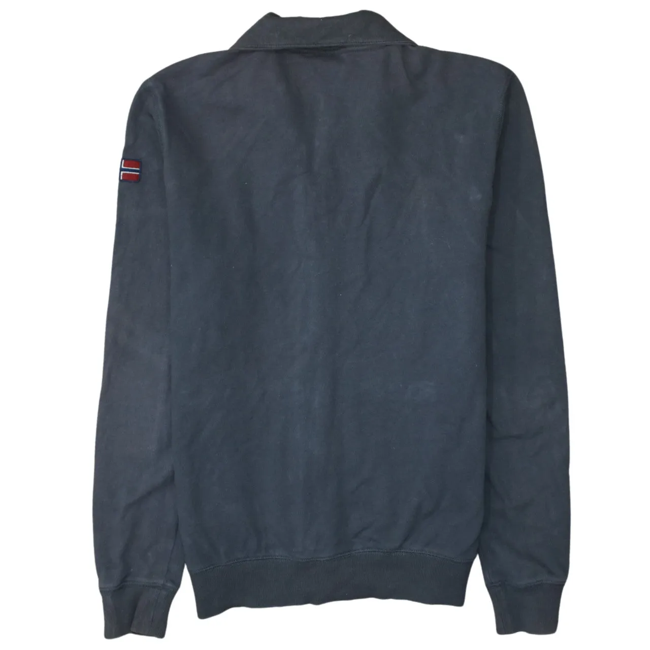 Napapijri 90's Spellout Full Zip Up Sweatshirt Medium Black sold by Vintage Club product image thumbnail 2