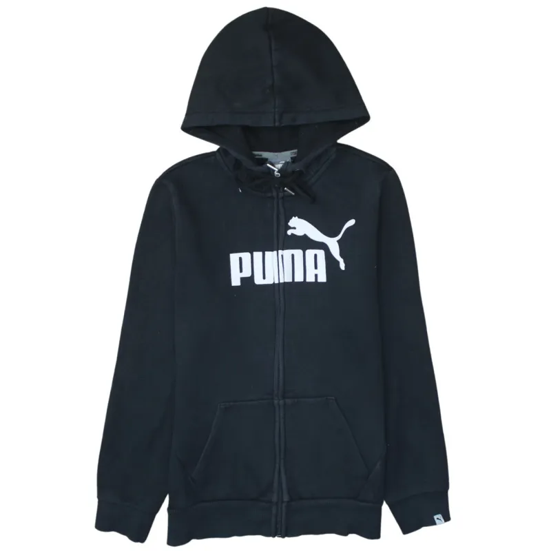 Puma 90's Spellout Full Zip Up Hoodie Medium Black sold by Vintage Club