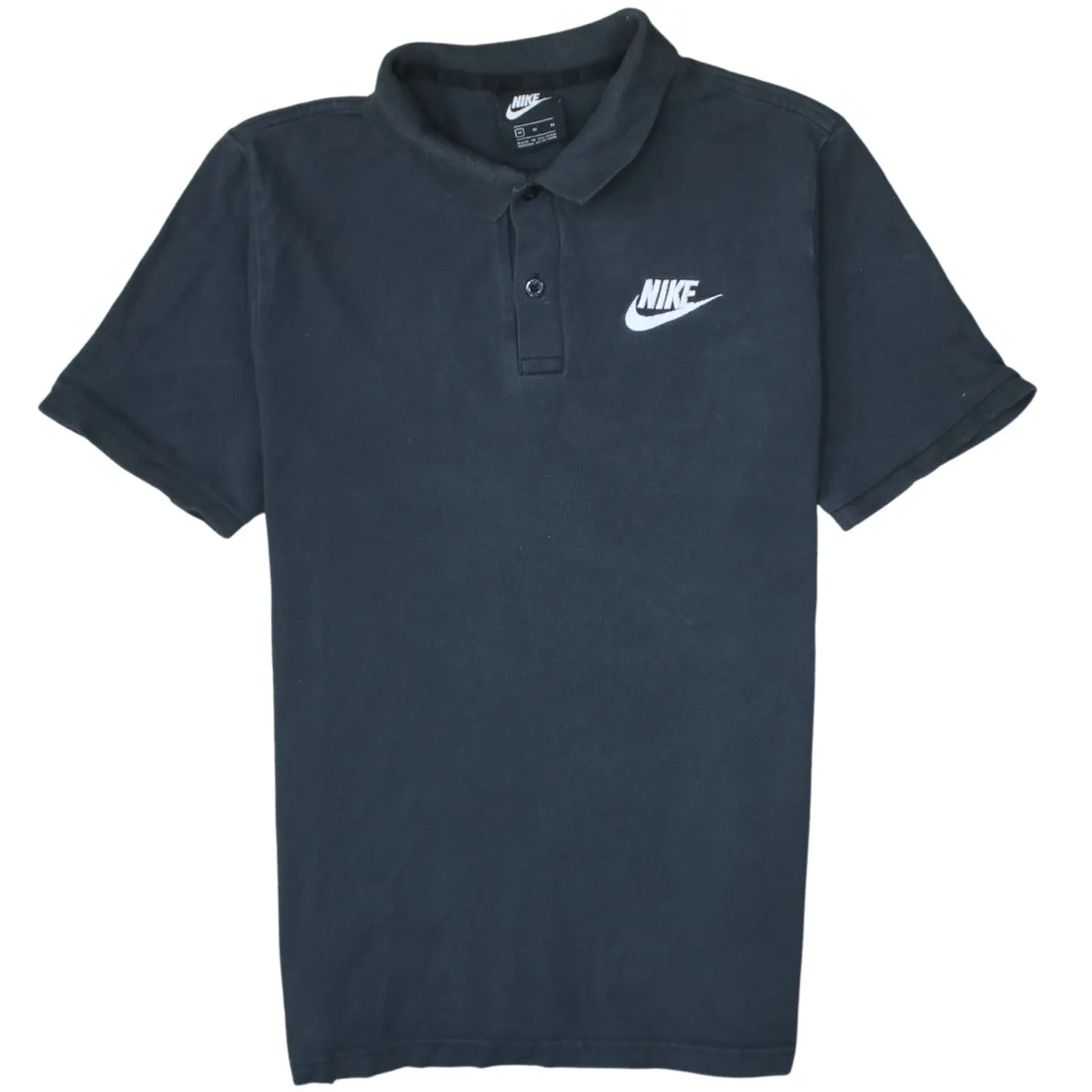 Nike 90's Swoosh Short Sleeves Polo Shirt Medium Black sold by Vintage Club