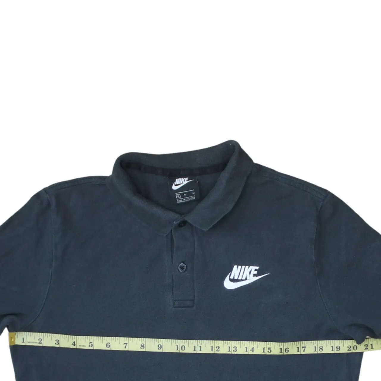 Nike 90's Swoosh Short Sleeves Polo Shirt Medium Black sold by Vintage Club product image thumbnail 5