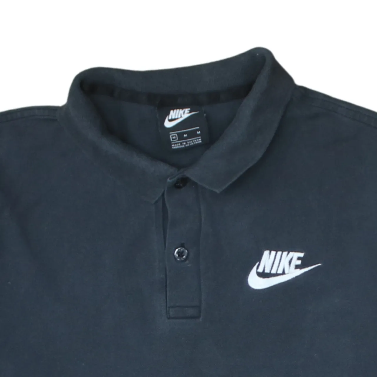 Nike 90's Swoosh Short Sleeves Polo Shirt Medium Black sold by Vintage Club product image thumbnail 3