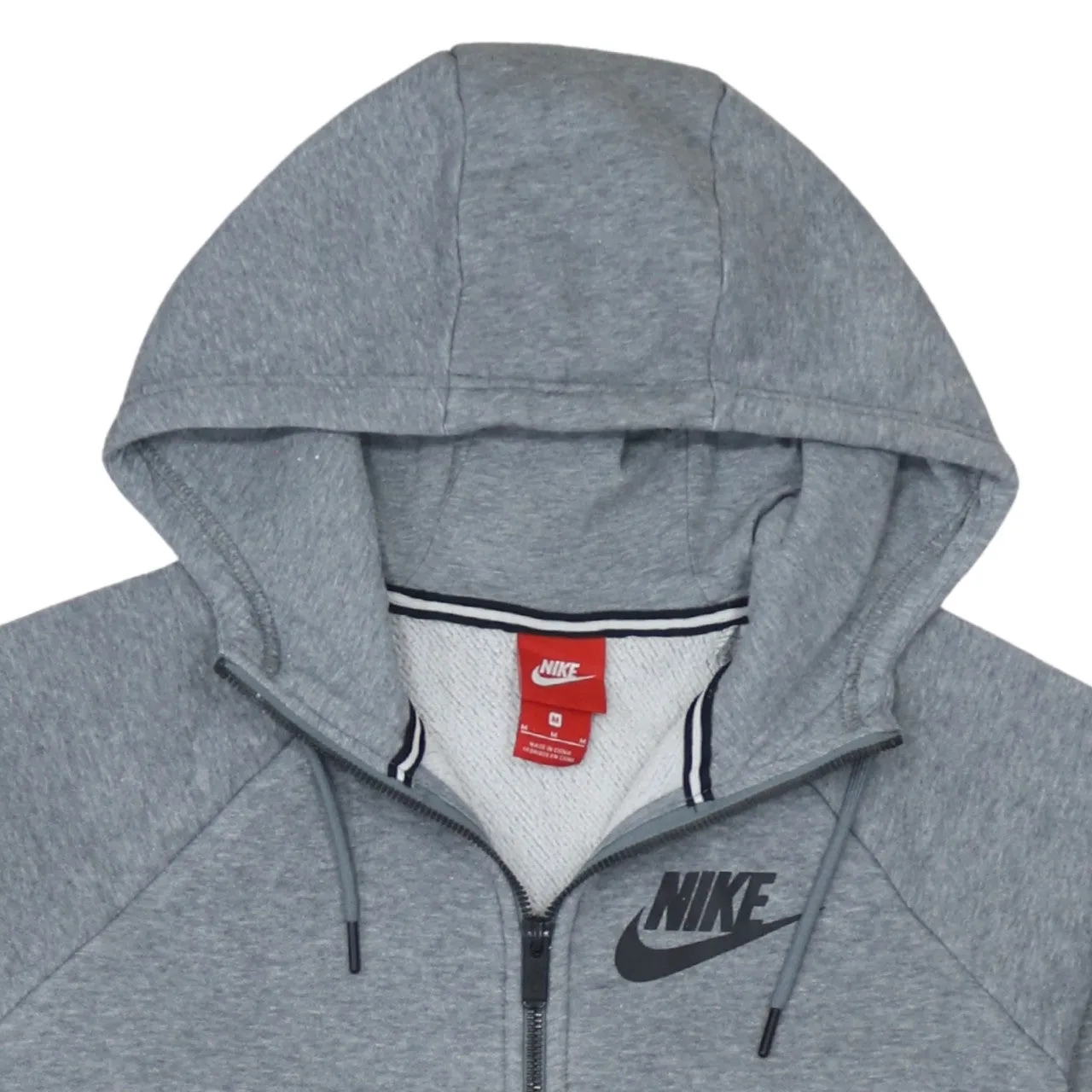 Nike 90's Swoosh Full Zip Up Hoodie Medium Grey sold by Vintage Club product image thumbnail 3