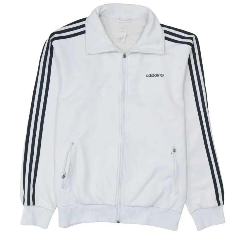 Adidas 90's Striped Sleeve Full Zip Up Sweatshirt Medium White sold by Vintage Club