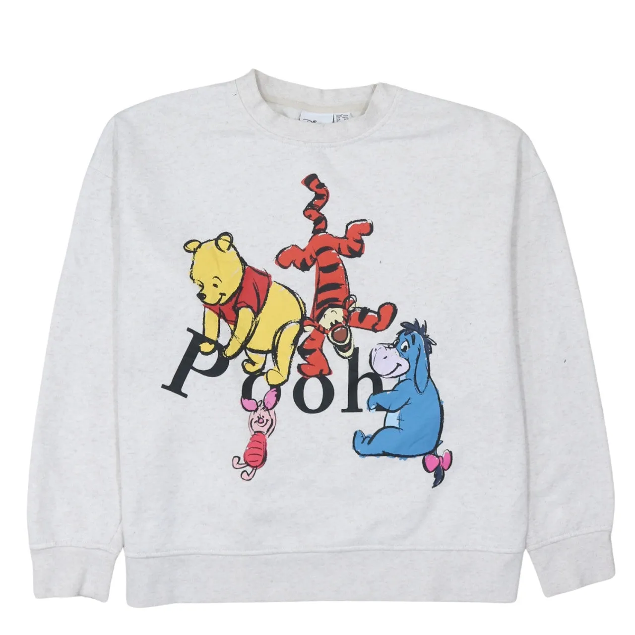 Disney 90's Winnie The Pooh & Friends Crew Neck Sweatshirt Medium White sold by Vintage Club