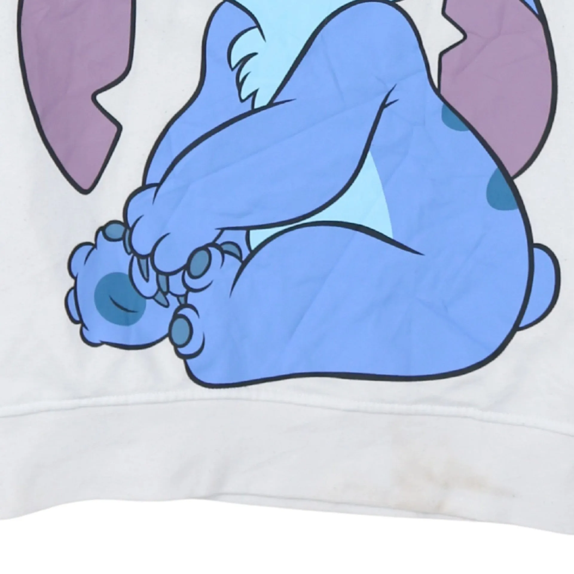 Disney 90's Stitch Pullover Hoodie XSmall White sold by Vintage Club product image thumbnail 4