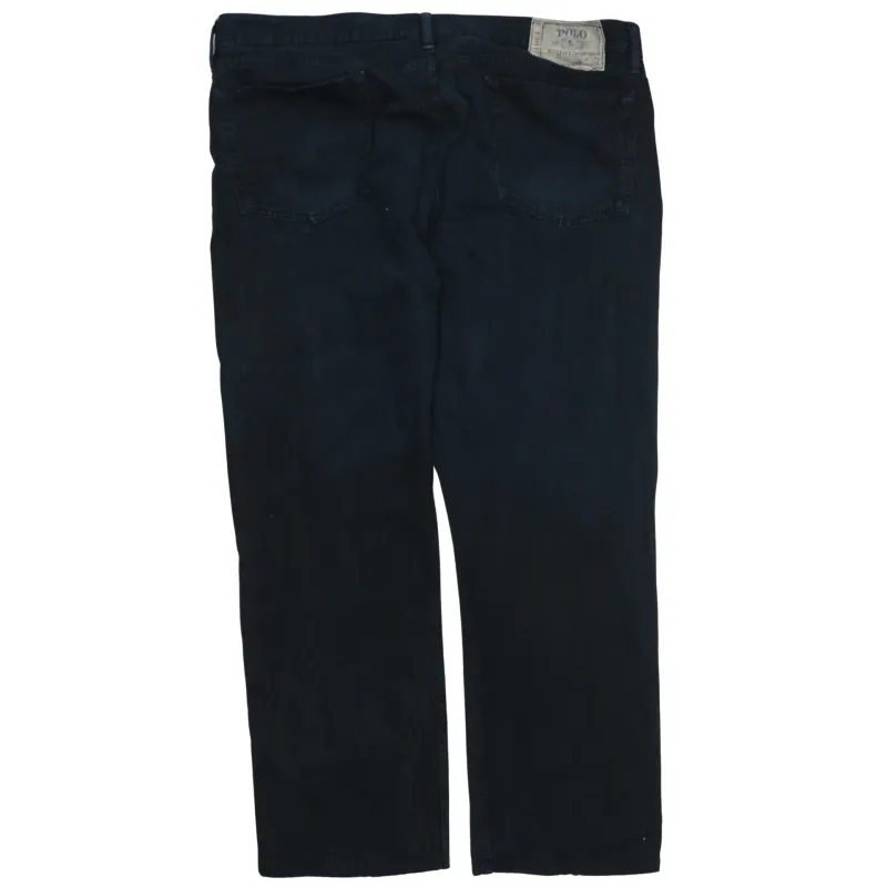 Polo Ralph Lauren 90's Lightwash Straight Leg Baggy Jeans / Pants 40 Navy Blue made by Polo by Ralph Lauren