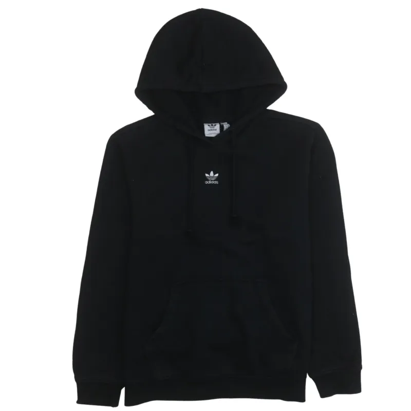 Adidas 90's Drawstring Pockets Pullover Hoodie Medium  Black sold by Vintage Club