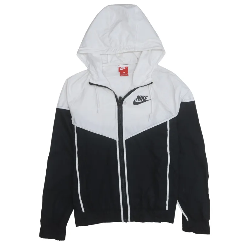 Nike 90's Swoosh Full Zip Up Windbreaker Medium Black made by Nike