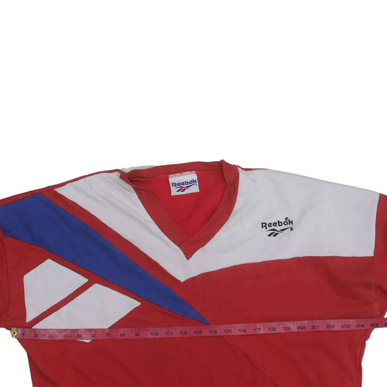 Reebok 90's Lightweight V Neck Sweatshirt XXLarge (2XL) Red sold by Vintage Club product image thumbnail 5
