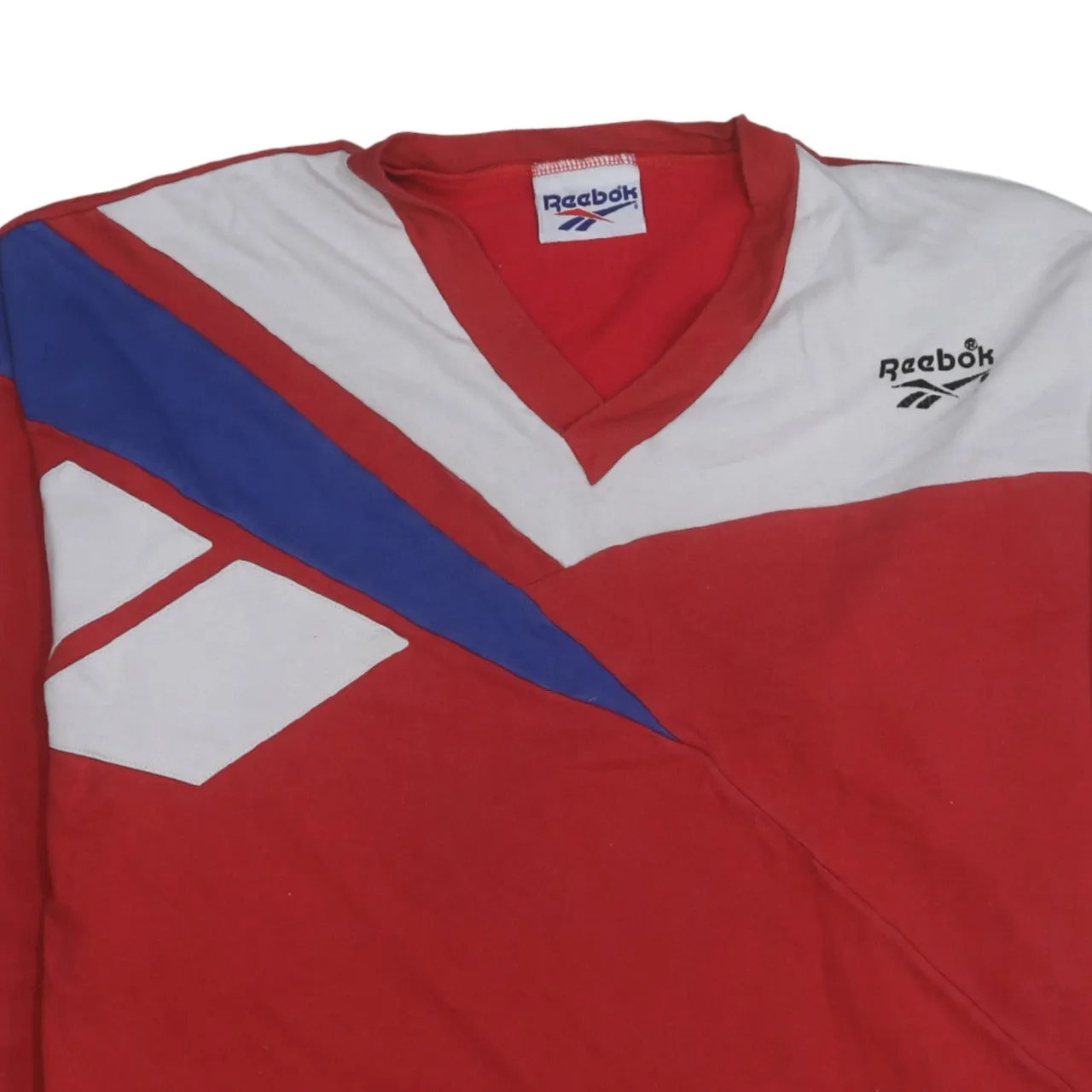 Reebok 90's Lightweight V Neck Sweatshirt XXLarge (2XL) Red sold by Vintage Club product image thumbnail 3