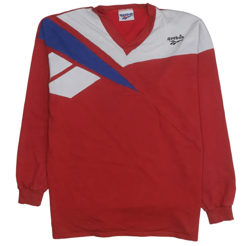Reebok 90's Lightweight V Neck Sweatshirt XXLarge (2XL) Red sold by Vintage Club