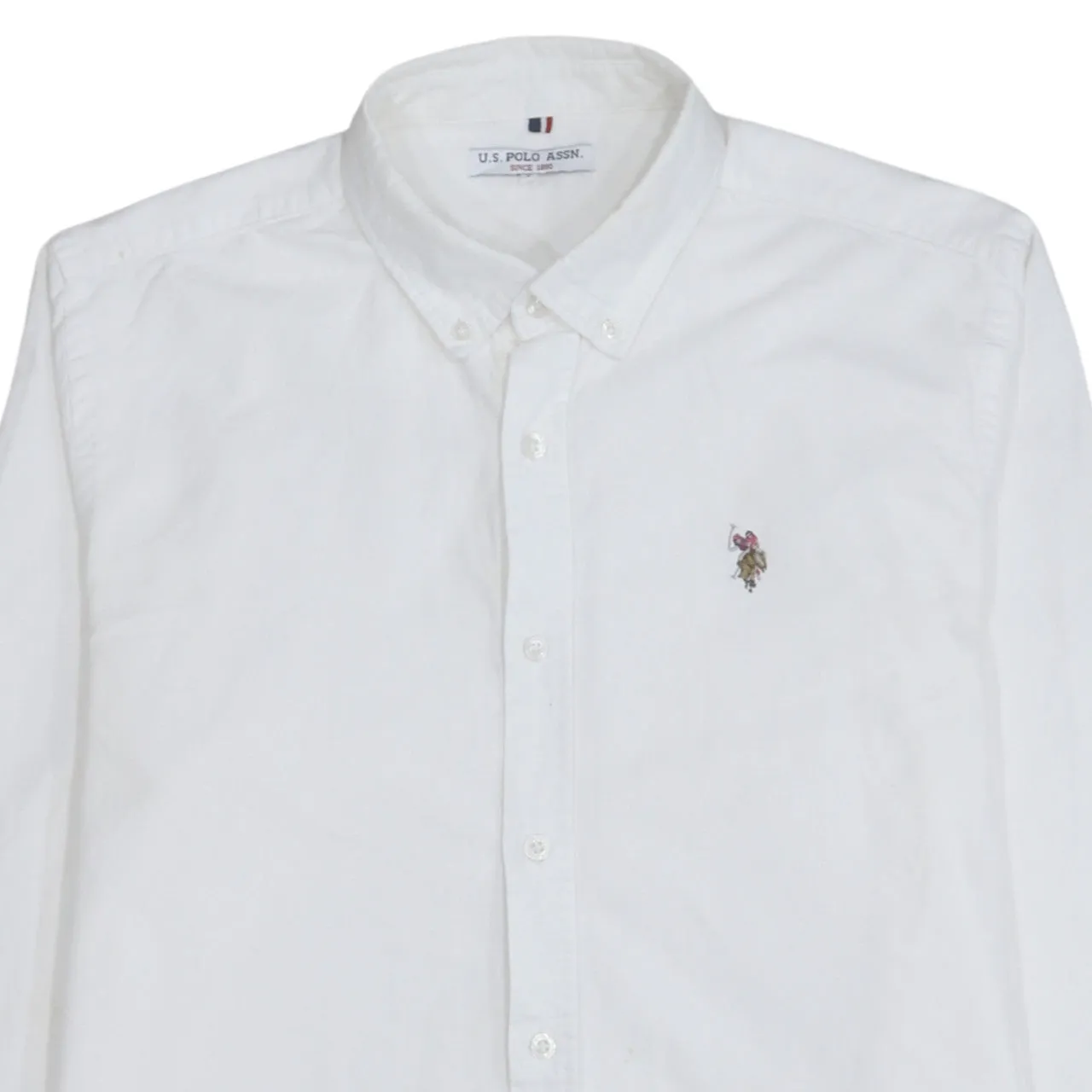 U.S Polo Assn 90's Long Sleeve Button Up Shirt Large White sold by Vintage Club product image thumbnail 3