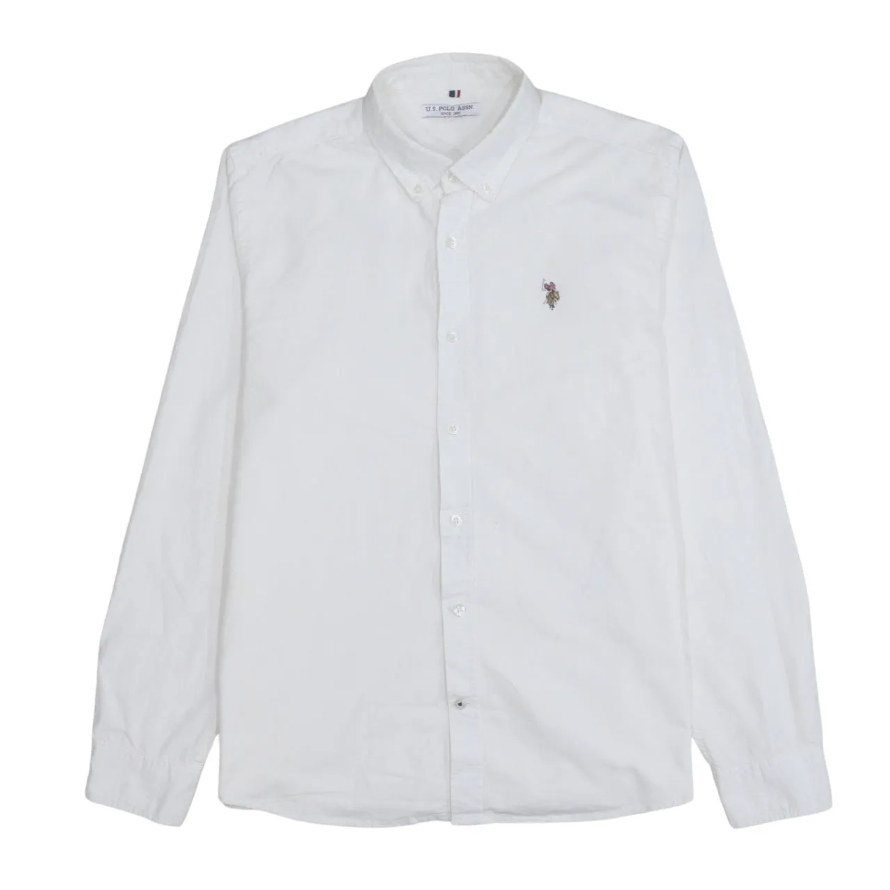 U.S Polo Assn 90's Long Sleeve Button Up Shirt Large White sold by Vintage Club