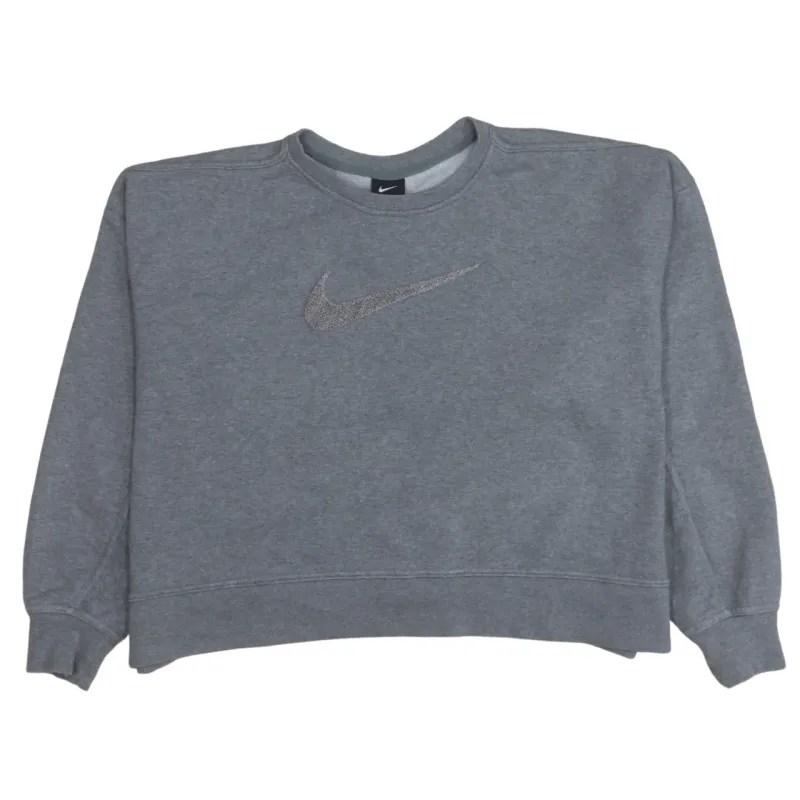 Nike 90's Center Middle Swoosh Crew Neck Sweatshirt Large Grey sold by Vintage Club