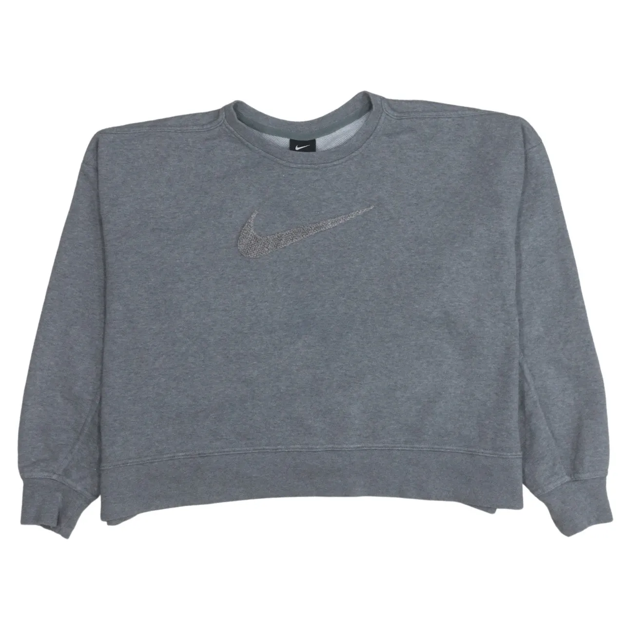 Nike 90's Center Middle Swoosh Crew Neck Sweatshirt Large Grey sold by Vintage Club