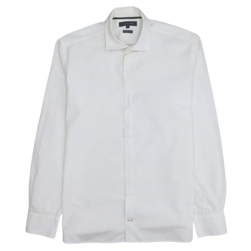 Tommy Hilfiger 90's Long Sleeve Button Up Shirt Large White made by Tommy Hilfiger