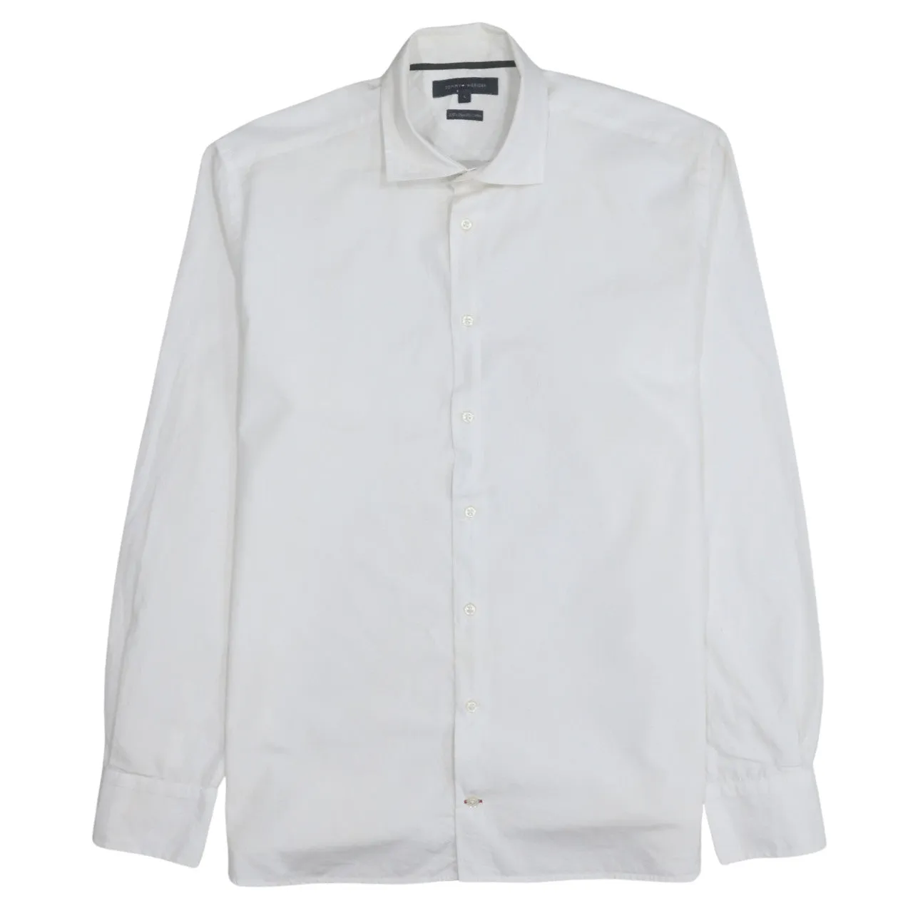 Tommy Hilfiger 90's Long Sleeve Button Up Shirt Large White sold by Vintage Club